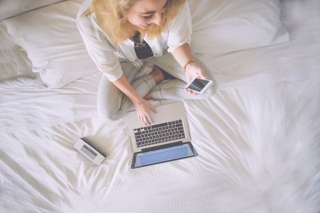 woman with laptop