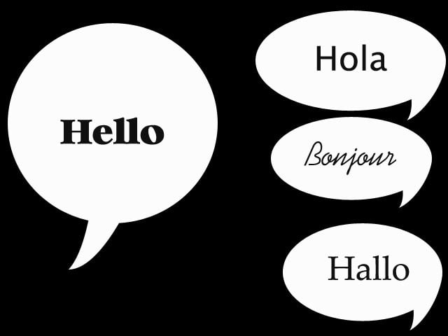 Hello in 3 languages