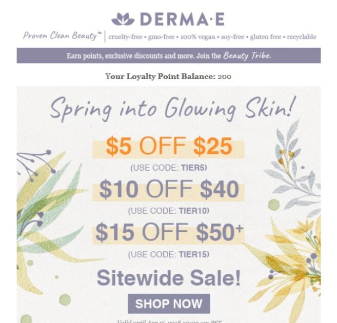 Derma-E sale 3/28/19