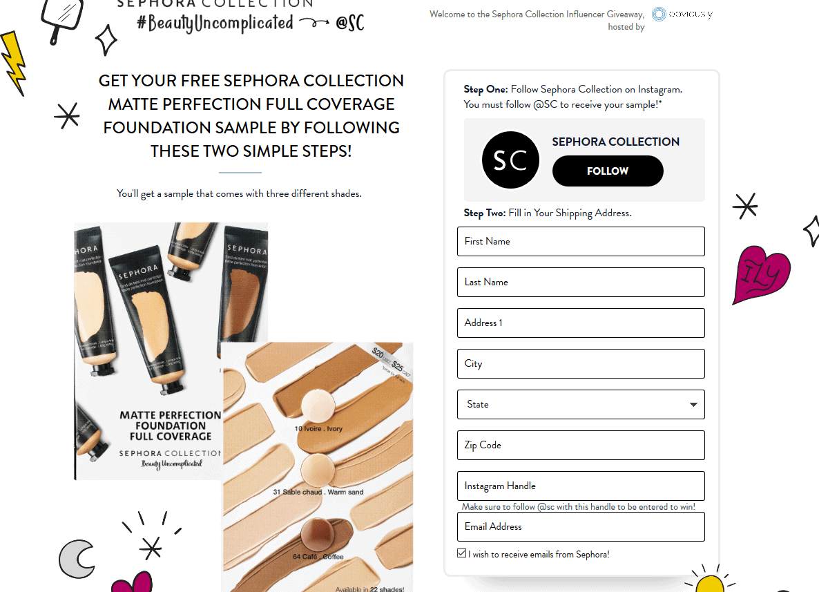 Obviously Sephora collection foundation request