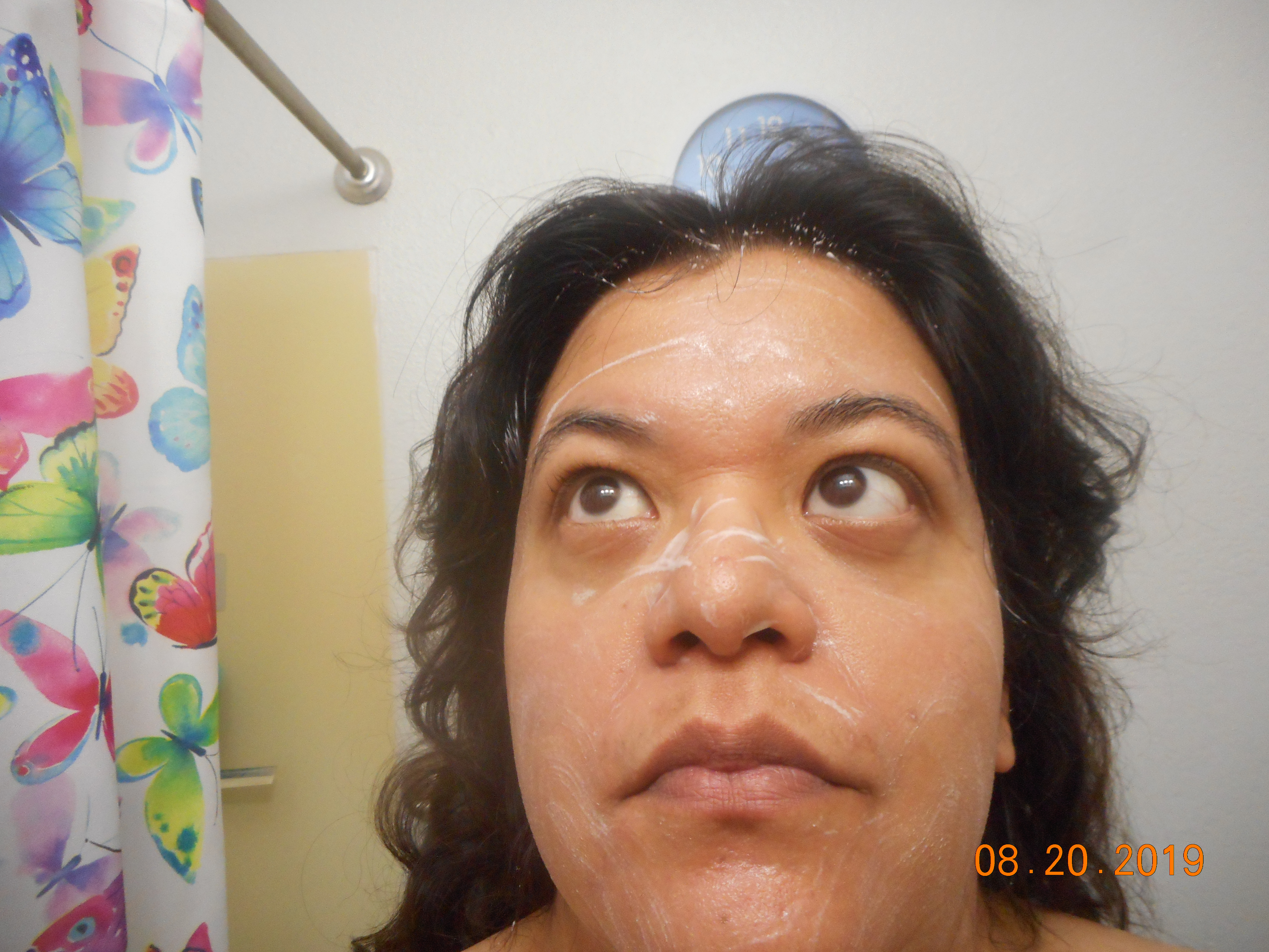 eb5 Exfoliating AHA Cleansing Lotion, on my face