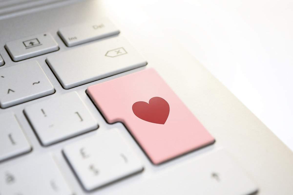 heart shape on laptop keyboard key