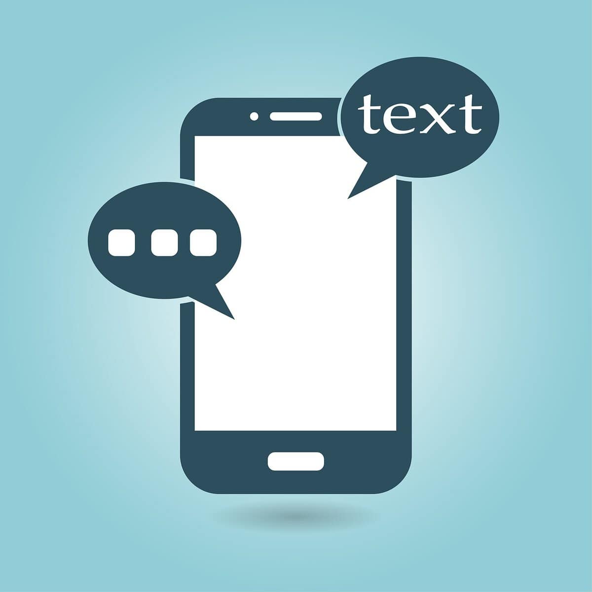 text message ilistration with smartphone