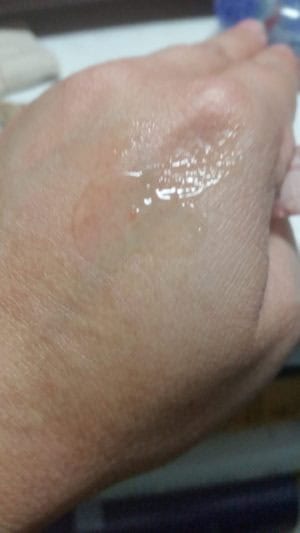 CLINIQUE Moisture Surge Eye 96-Hour Hydro-Filler Concentrate applied to my hand