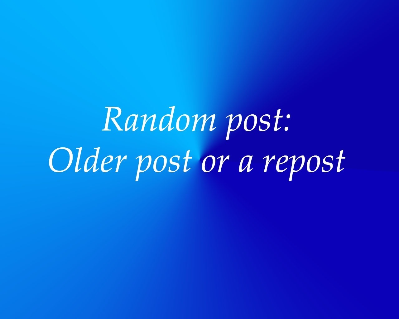 random post repost or an older post