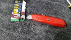 Stanley utility knife orange blade installed