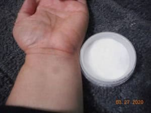 NYX PROFESSIONAL MAKEUP Studio Finishing Powder applied to my wrist