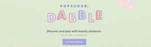 popsugar dabble banner from home page