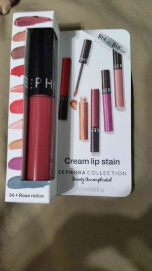 Sephora cream lip stain shade 84 red redux