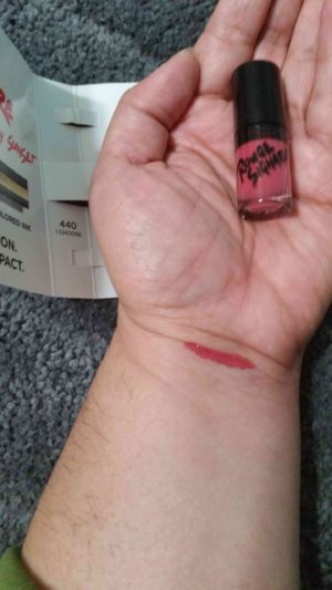 Loreal Rogue Signature shade 440 I Chose swatch on my wrist