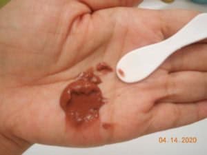 The Original Cinnamon Face Scrub scoped onto my hand