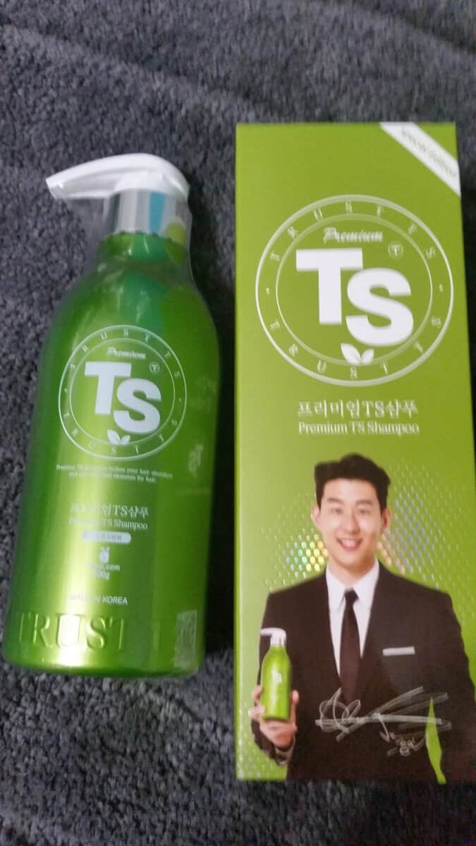 Premium TS shampoo bottle with box