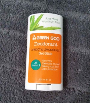 Green Goo deodorant apricot lemon grass gel slide