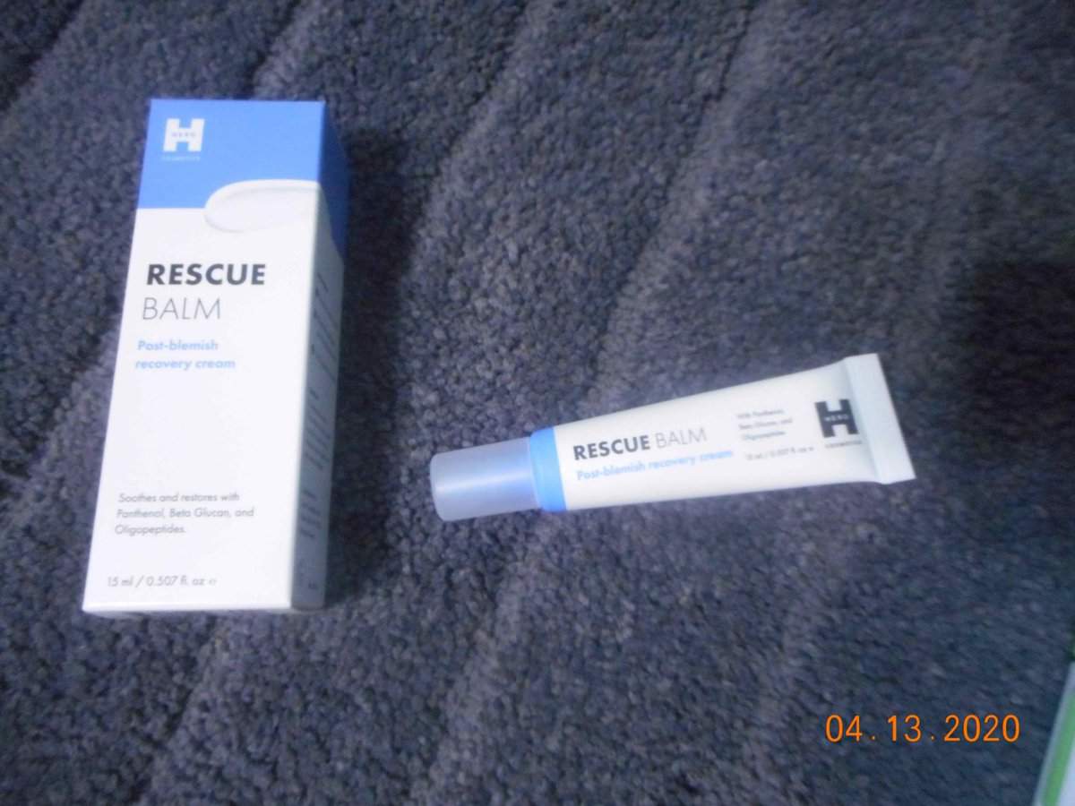 Rescue Balm Post Blemish recovery cream Hero Cosmetics box with tube