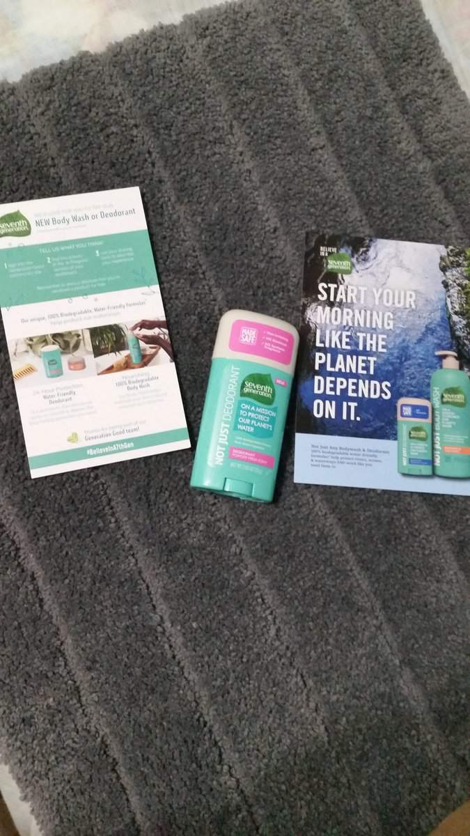 Seventh Generation Not Just Deodorant and info cards