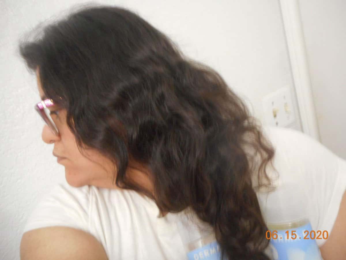 My hair after a few nearly a weeks use of Thickening shampoo and conditioner 2