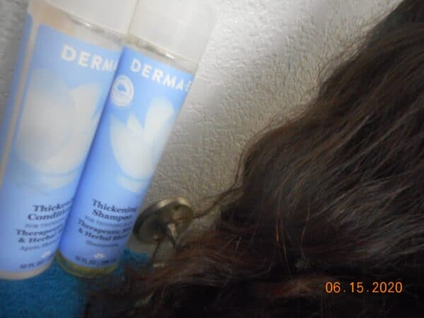 Derma-E Thickening shampoo and conditioner with my hair