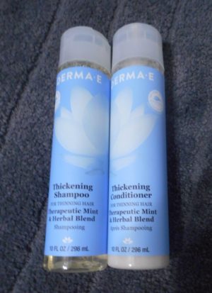 Derma-E Thickening shampoo and conditioner bottles