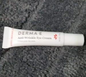 Derma-E anti-wrinkle eye cream tube .