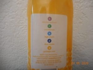 method antibac all purpose cleaner citron scent. Side of the bottle info.