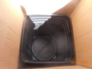 trashcan base inside box