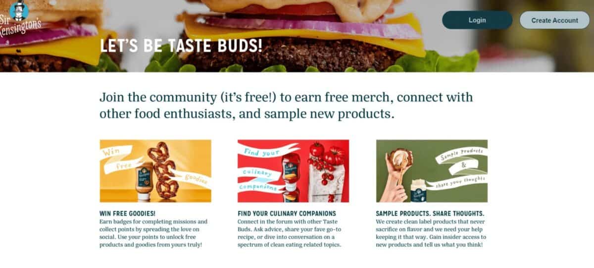 Sir Kingston's Let's be Taste Buds community home page.