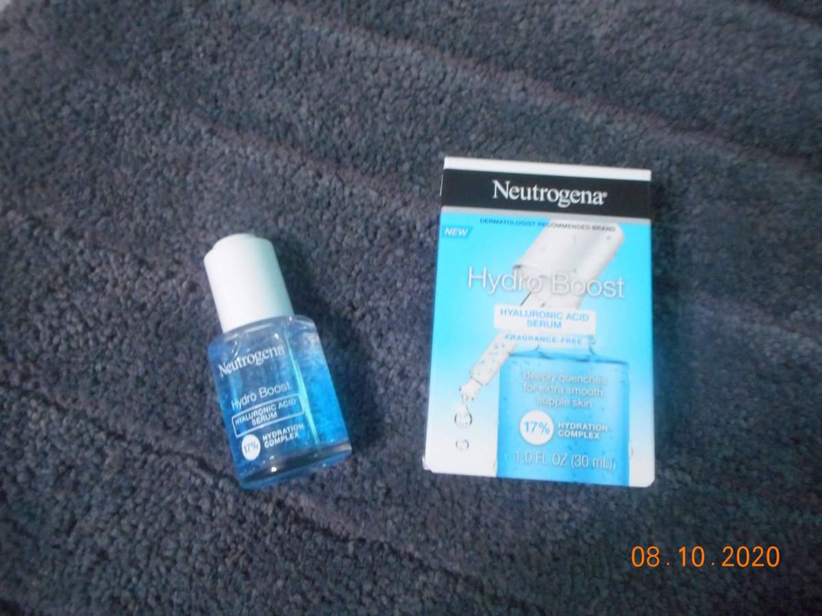 Neutrogena® Hydro Boost Hyaluronic Acid Serum bottle with box.