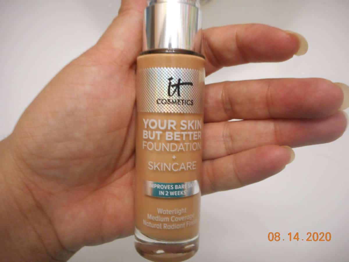 Your Skin But Better Foundation + Skincare bottle shade Tan Neutral 42.