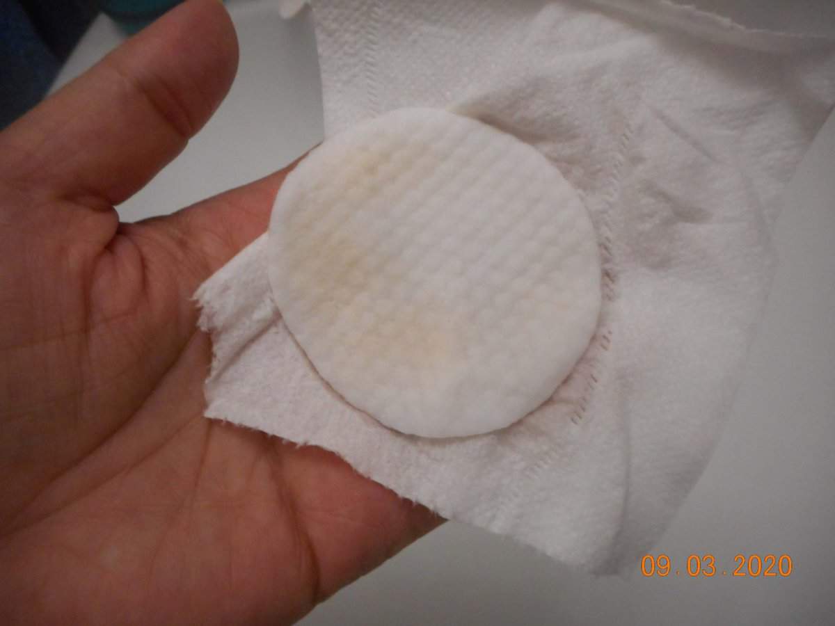 BEAUTREE b;blemish pad textured side after use.