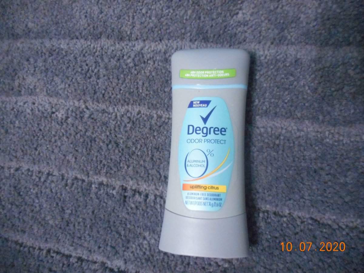 Degree Uplifiting Citrus aluminum free deoderant.