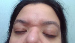 Before lancome lash serum application.