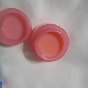 LANEIGE Lip Sleeping Mask ,Berry, Lip Treatment sample with the lid removed.