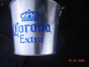 a corona extra beer bucket.