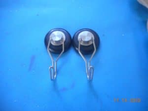 pair of magnetic swivel hooks.