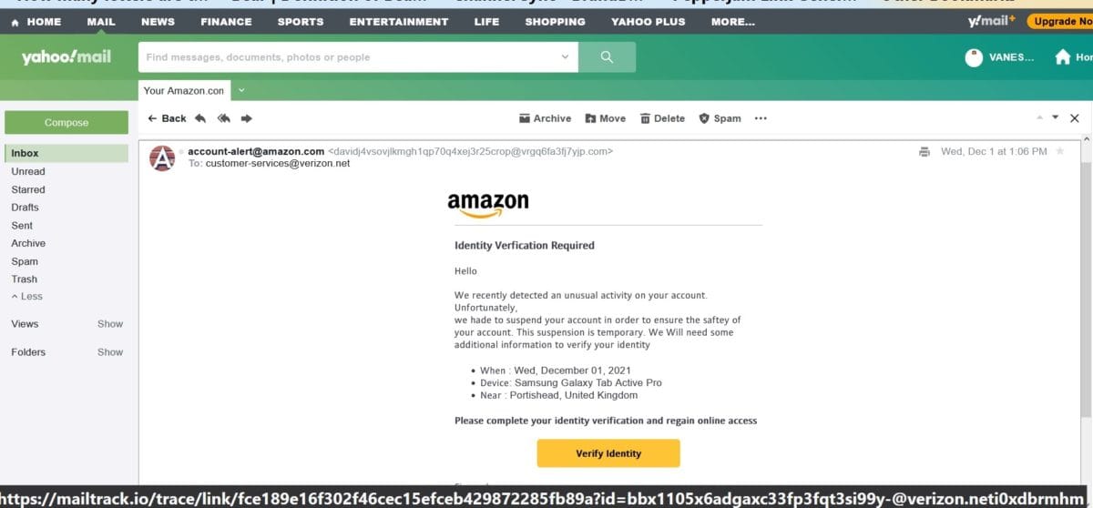 amazon email 1212021 verify link address