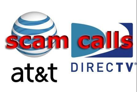 Att& direct TV scam calls banner. AT&T Direct TV logo source by Logo Dix https://logodix.com/att-directv