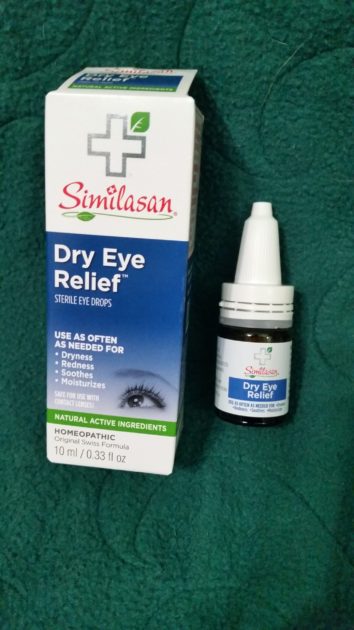 similasan dry eye relief product with box