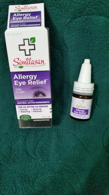 similasan allergy eye relief bottle with box.