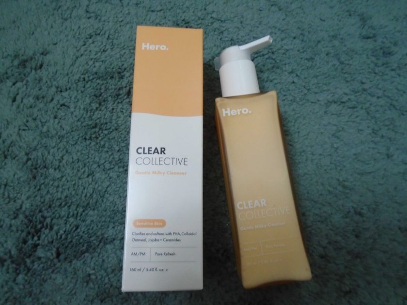 Here cosmetics gentle Milky Cleanser bottle and box.