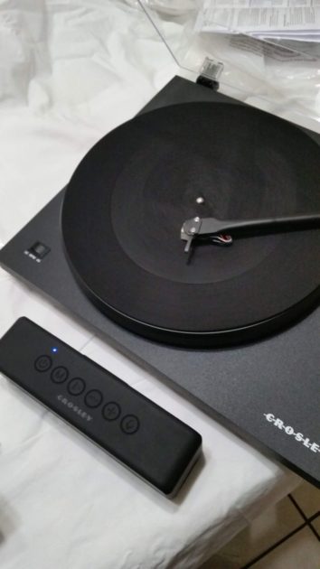 Crossley C6 turntable with Bluetooth speaker.