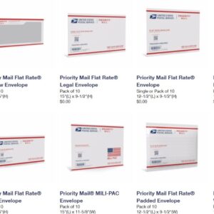 examples of Priority US Mail free shipping supplies. source USPS dot com.