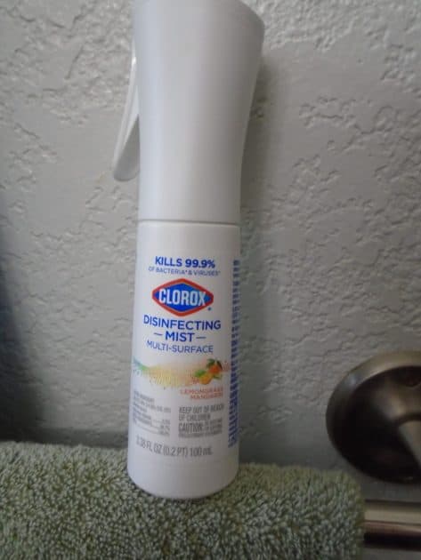 Clorox disinfecting mist bottle.