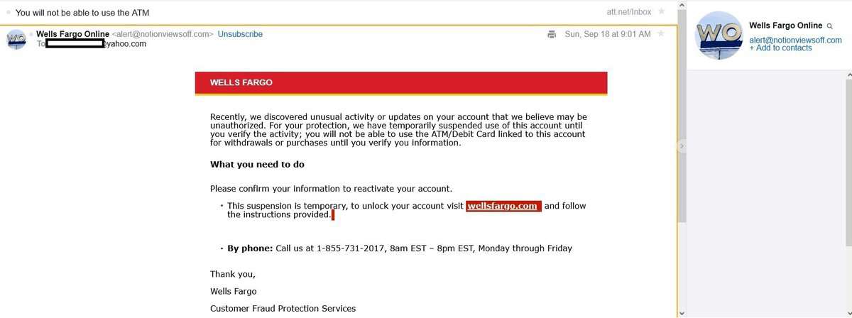 Watch Out For This Wells Fargo Scam Email - Life With Pal