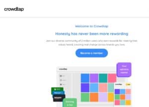 crowdtap home page screenshot.