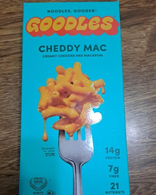 Goodles cheddy mac box.