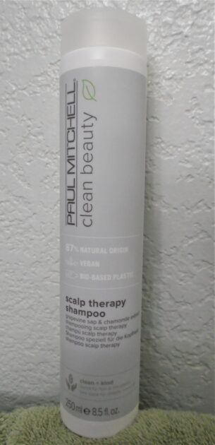 Paul Mitchell Clean Beauty Scalp Therapy Shampoo bottle.