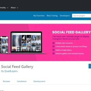 Social Feed Gallery Plugin page WordPress.org.