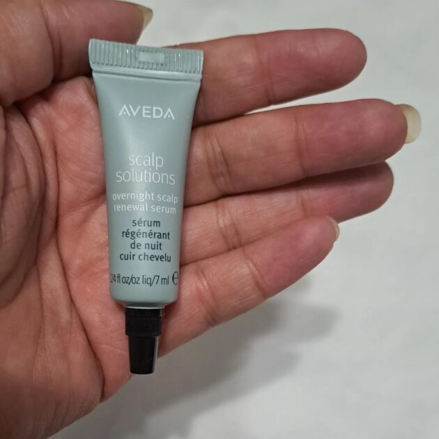 Aveda Scalp Soutions serum sample tube.