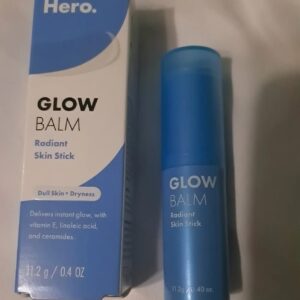Hero Cosmteics Glow Balm Radiant Skin Stick tue with box.