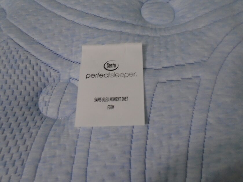 serta tag for Sam's club. Serta Bleu moments mattress.